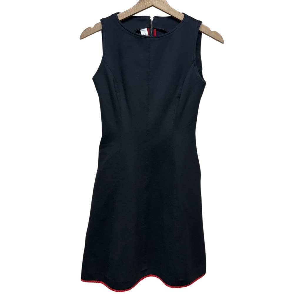 SPANX Black Mini Dress with Red Trim